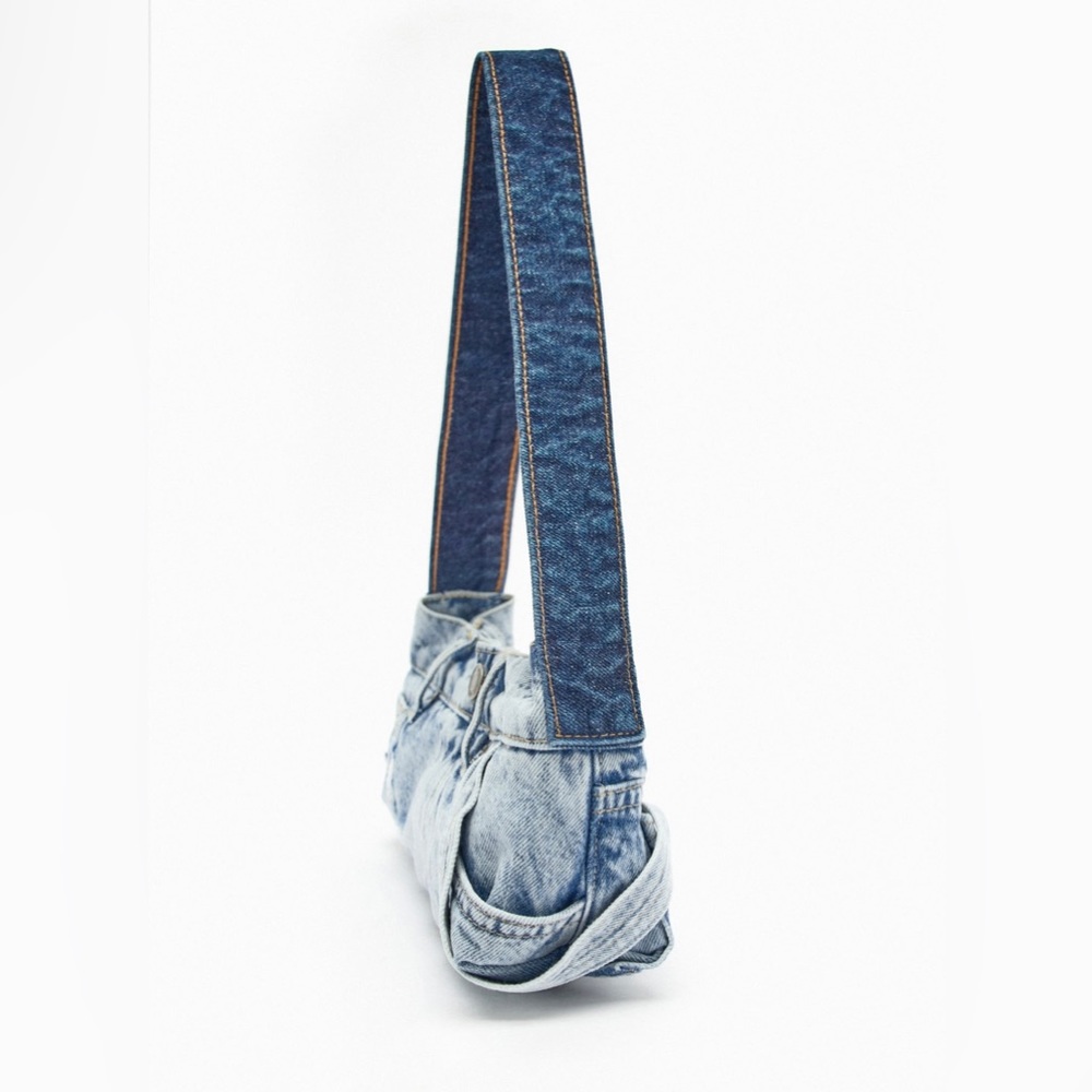 BLOGGERS FAV ZARA PATCHWORK DENIM SHOULDER BAG - Picture 8 of 10